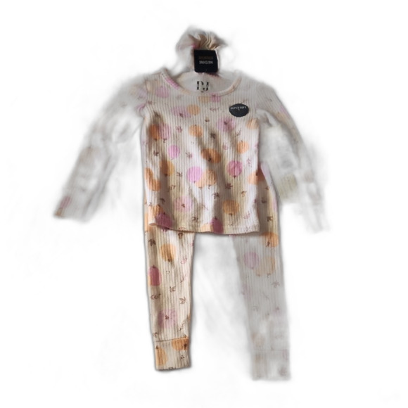 Essentials Kids Pajama Set - Pink and Orange Size 2T - Picture 1 of 6
